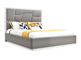 Chrysler Modern Grey Bonded Leather Bed