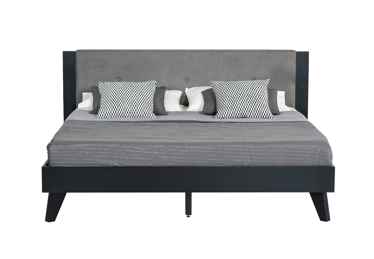 Panther Contemporary Grey & Black Bed