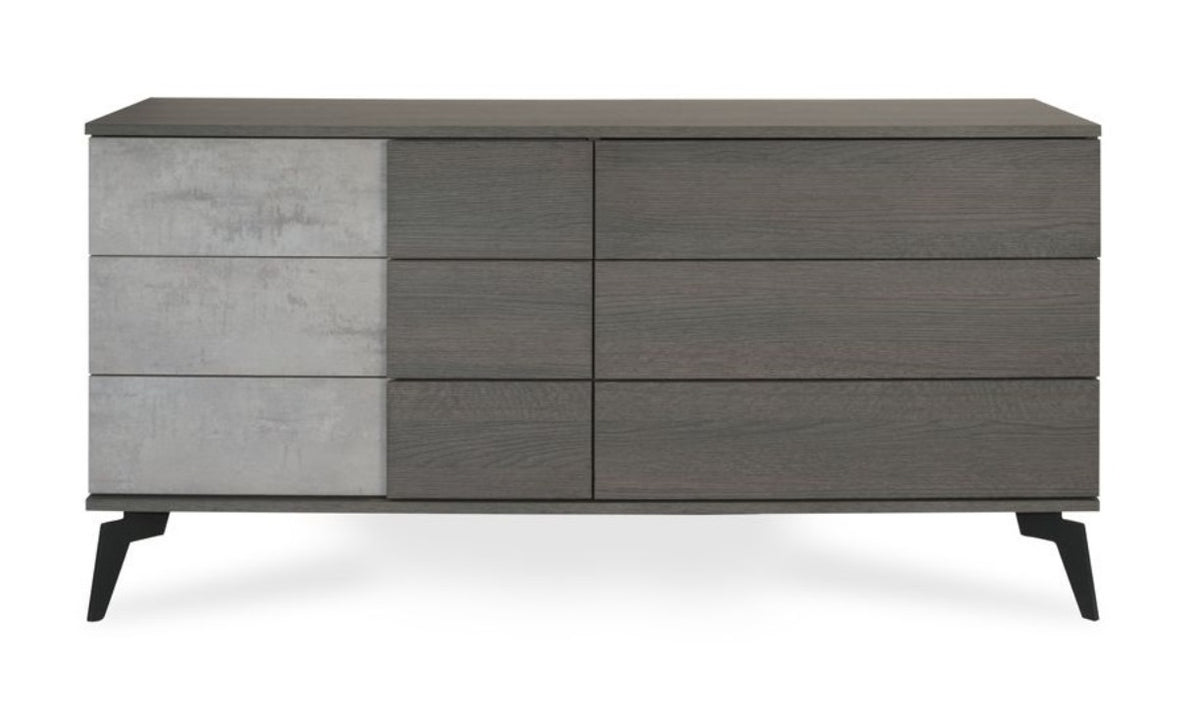 Palermo Italian Modern Faux Concrete & Grey Dresser
