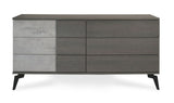 Palermo Italian Modern Faux Concrete & Grey Dresser
