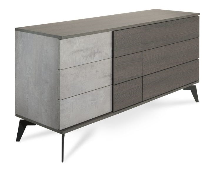 Palermo Italian Modern Faux Concrete & Grey Bedroom Set