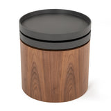 Bascom Modern Walnut End Table with Swivel Top