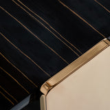 Leroy Modern Ebony & Rosegold Console Table