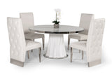 Cabaret Modern White Round Dining Table