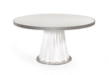 Cabaret Modern White Round Dining Table