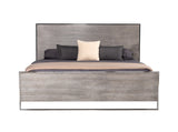 Charlene Modern Grey Elm & Stainless Steel Bed