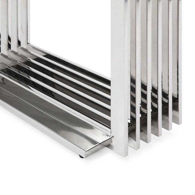 Kingsley Modern Marble & Stainless Steel Console Table