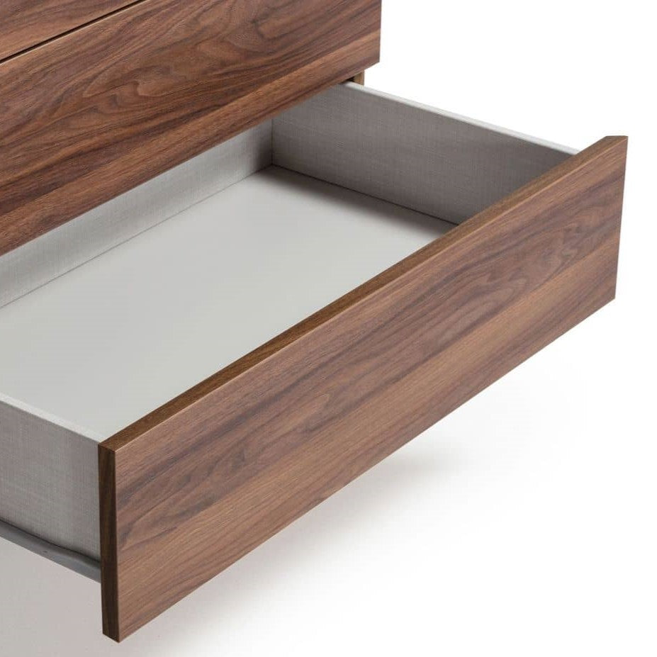 Palermo Italian Modern Faux Concrete & Walnut Bedroom Set