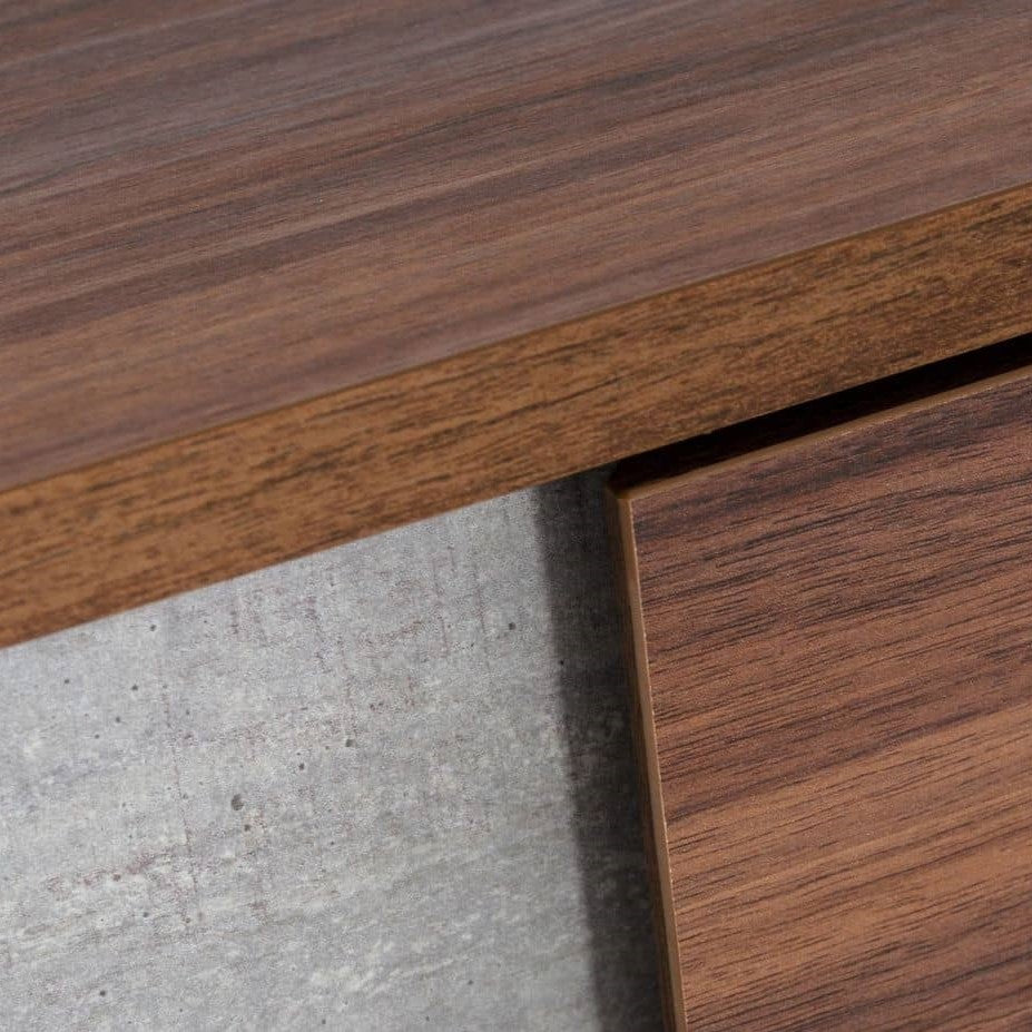 Palermo Modern Italian Faux Concrete & Walnut Dresser