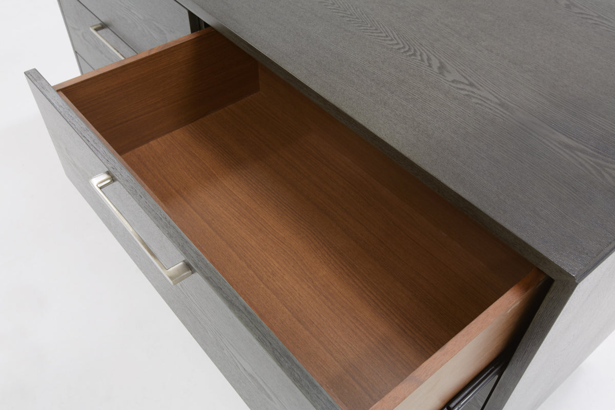 Soria Modern Grey Wash Bedroom Set
