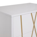 Nixa Modern White & Gold Chest