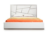 Mielcasa | White Modrest Chrysler Modern White Bonded Leather Bed | SKU VGVCBD8978-WHT | MPN: 75854|75855 | Free Delivery & Free Return