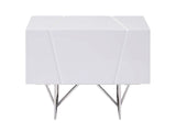Mielcasa | White Modrest Chrysler Modern White Nightstand | SKU VGVCN8978-WHT | MPN: 75856 | Free Delivery & Free Return