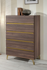 Calabria Modern Walnut Chest