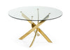 Pyrite Modern Round Glass Dining Table