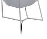 Sarah Modern Pearl Grey Leatherette Dining Chair (Set of 2)