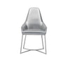 Sarah Modern Pearl Grey Leatherette Dining Chair (Set of 2)