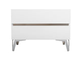 Angela Italian Modern White Eco Leather 4-Piece Bedroom Set
