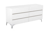 Angela Italian Modern White Eco Leather 4-Piece Bedroom Set