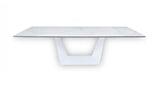 Baldwin Modern White Ceramic Extendable Dining Table