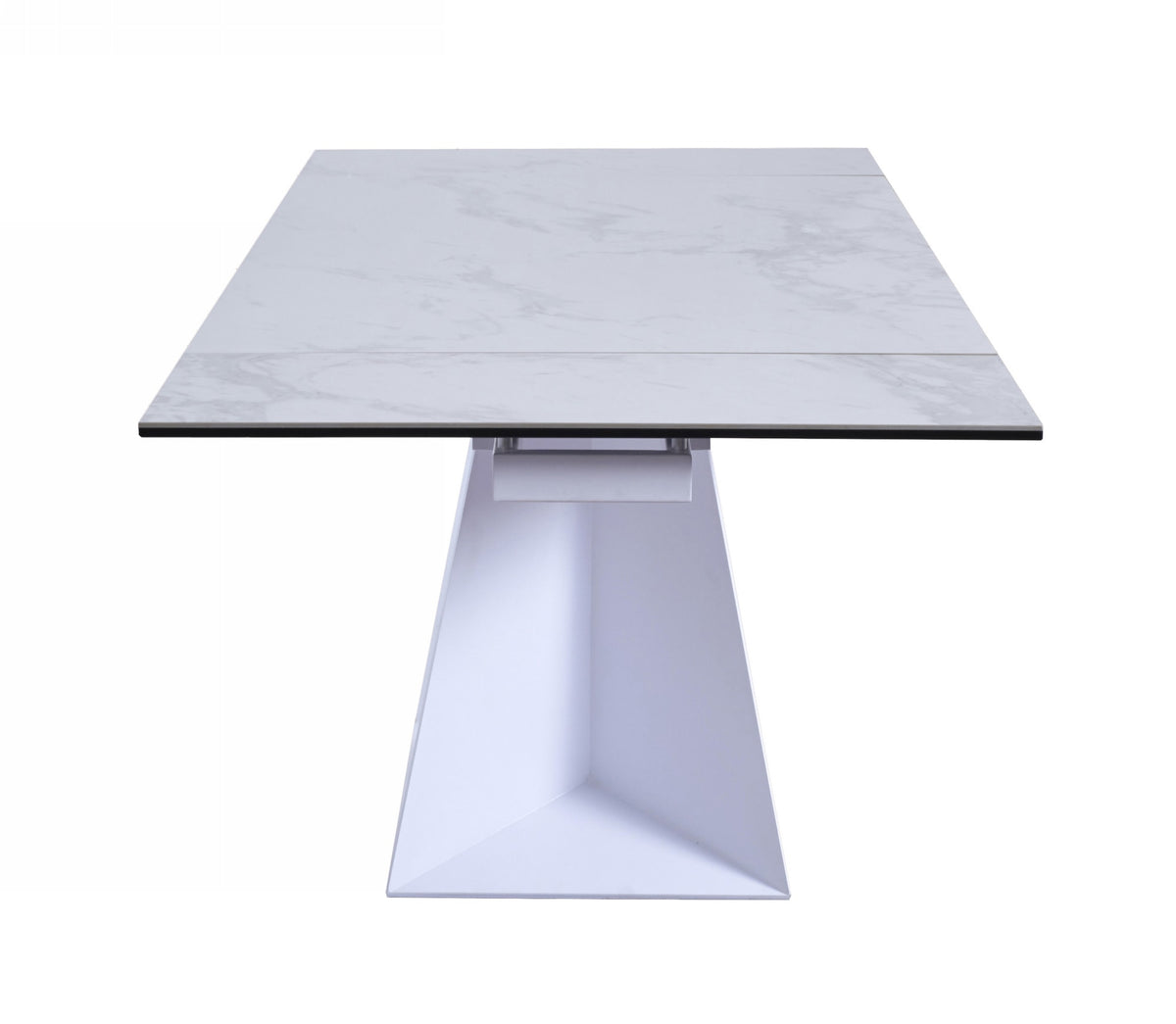 Baldwin Modern White Ceramic Extendable Dining Table