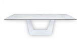 Baldwin Modern White Ceramic Extendable Dining Table