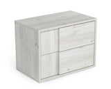 Asus Italian Modern White Washed Oak Nightstand