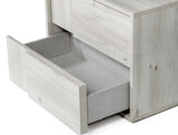 Asus Italian Modern White Washed Oak Nightstand
