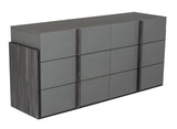 Lucia Italian Modern Elm and Matte Grey Dresser
