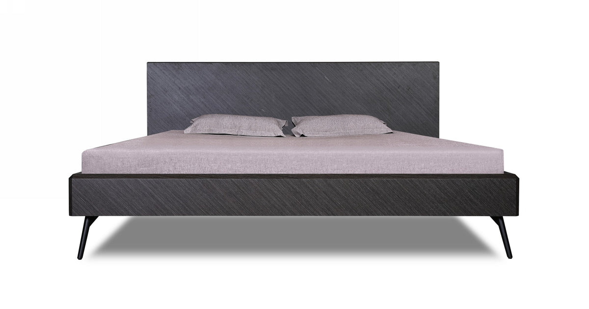 Gaige Queen Modern Grey Elm Bed