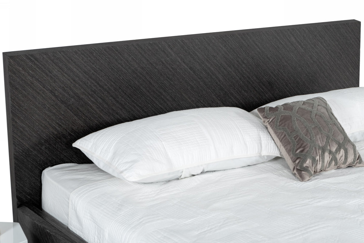 Gaige Eastern King Modern Grey Elm Bed