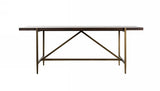 Mielcasa | Brown Modrest Shane Modern Acacia & Brass Dining Table | SKU VGNX-MEMPHIS-20179 | MPN: 76272 | Free Delivery & Free Return