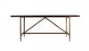 Mielcasa | Brown Modrest Shane Modern Acacia & Brass Dining Table | SKU VGNX-MEMPHIS-20179 | MPN: 76272 | Free Delivery & Free Return