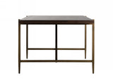 Shane Modern Acacia & Brass Dining Table