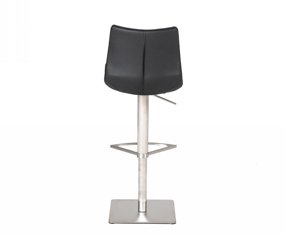 Aaron Modern Black Eco-Leather Bar Stool