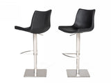 Aaron Modern Black Eco-Leather Bar Stool