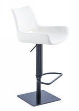 Niles Modern White Adjustable Bar Stool