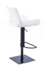 Niles Modern White Adjustable Bar Stool