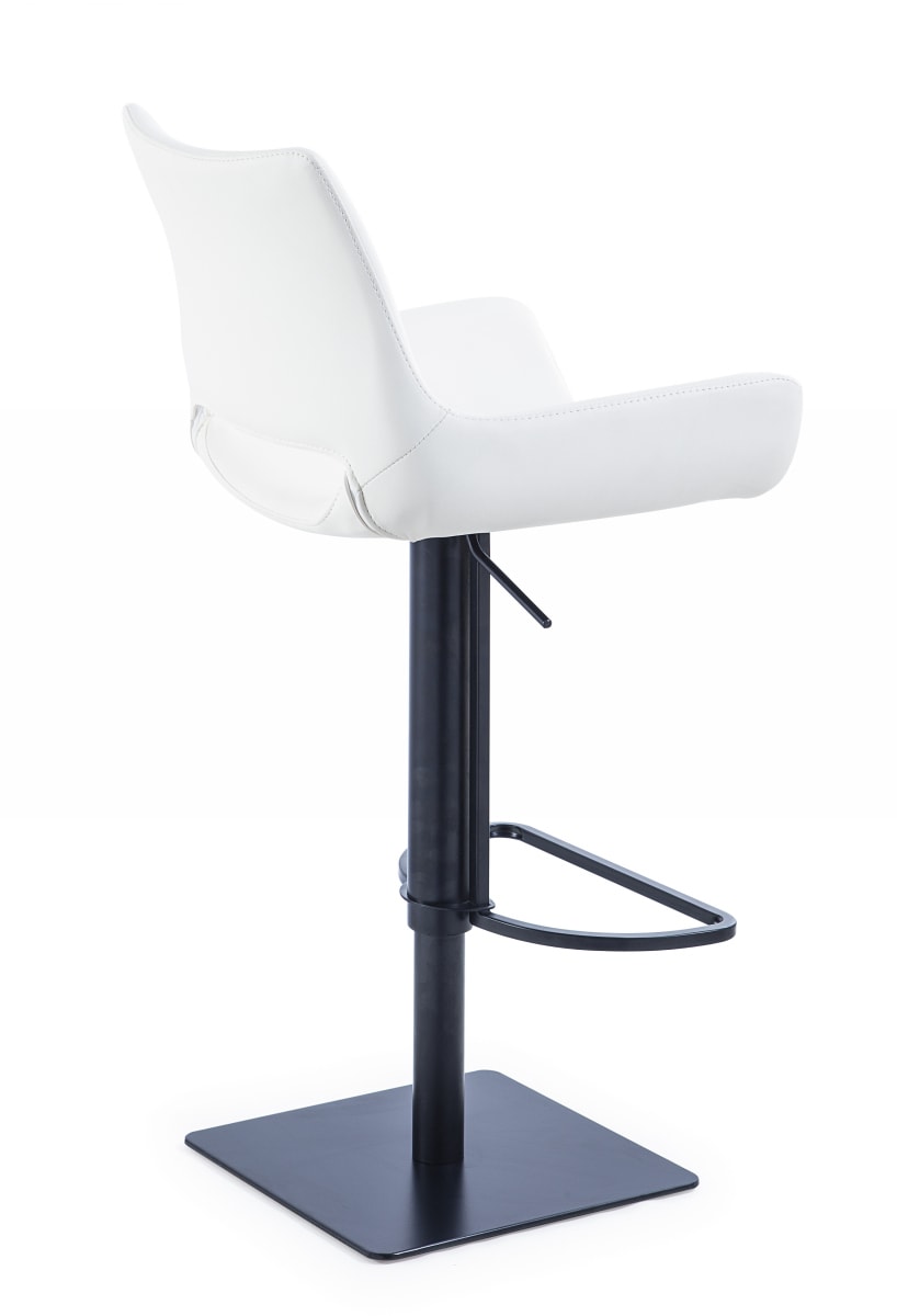 Niles Modern White Adjustable Bar Stool