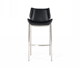 Dave Modern Black Eco-Leather Bar Stool (Set of 2)