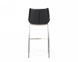 Dave Modern Black Eco-Leather Bar Stool (Set of 2)