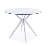 Dallas Modern Brushed Stainless Steel Dining Table