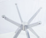 Dallas Modern Brushed Stainless Steel Dining Table