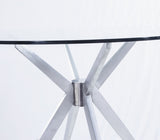 Dallas Modern Brushed Stainless Steel Dining Table