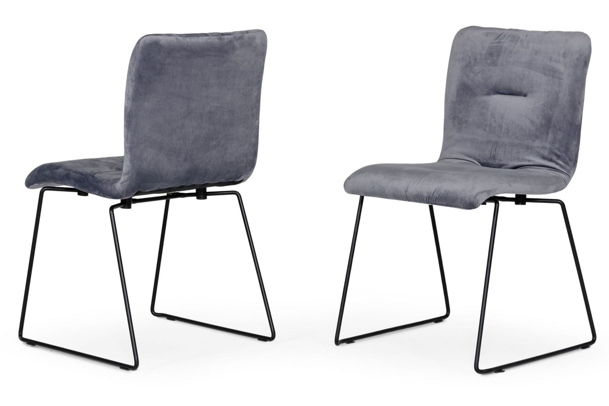Yannis Modern Grey Fabric Dining Chair (Set of 2)
