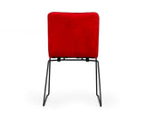 Yannis Modern Red Fabric Dining Chair (Set of 2)
