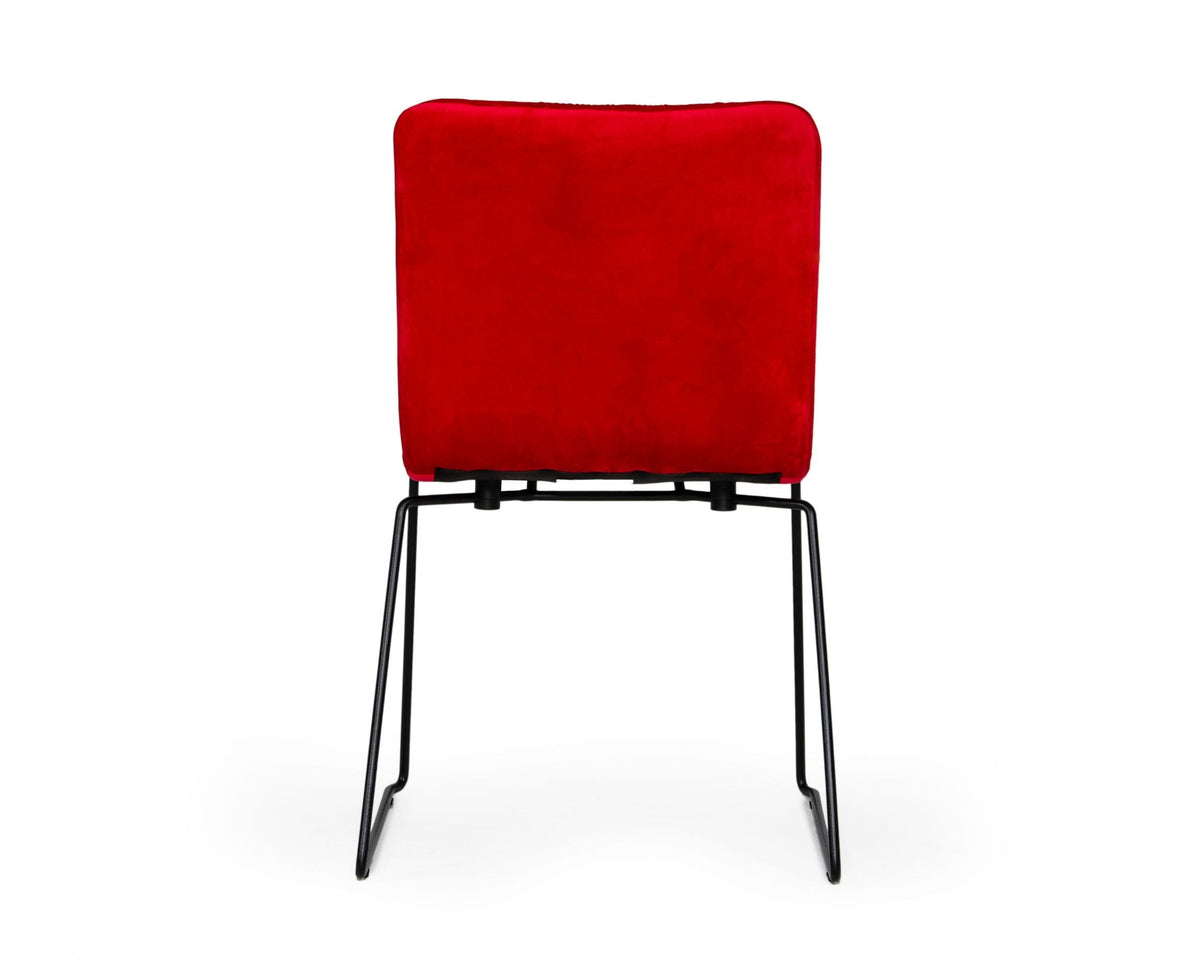 Yannis Modern Red Fabric Dining Chair (Set of 2)