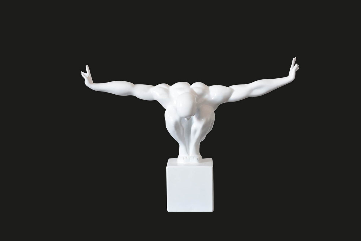 Mielcasa | White Modrest Modern White Diver Sculpture | SKU VGTHSZ-0863 | MPN: 76359 | Free Delivery & Free Return