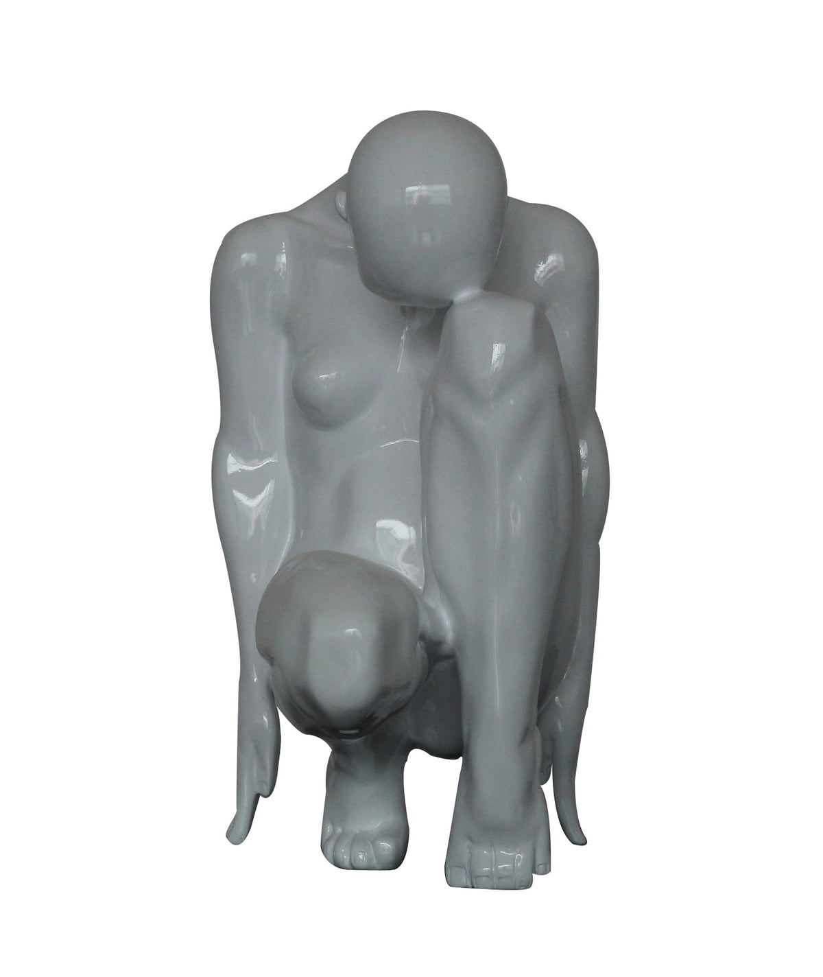Mielcasa | White Modrest Modern White Kneeling Sculpture | SKU VGTHSZ-0866 | MPN: 76362 | Free Delivery & Free Return