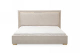 Corrico Modern Off White and Champagne Gold Bedroom Set
